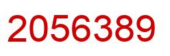 Number 2056389 red image