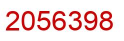 Number 2056398 red image