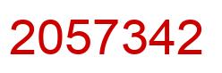 Number 2057342 red image