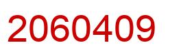 Number 2060409 red image