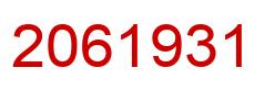 Number 2061931 red image