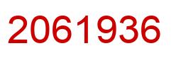 Number 2061936 red image