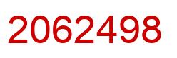 Number 2062498 red image