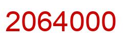 Number 2064000 red image
