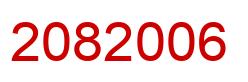 Number 2082006 red image