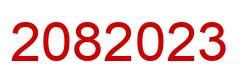 Number 2082023 red image