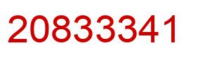 Number 20833341 red image