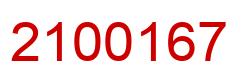 Number 2100167 red image