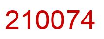 Number 210074 red image