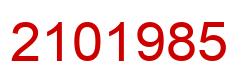 Number 2101985 red image