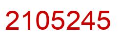 Number 2105245 red image