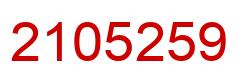 Number 2105259 red image