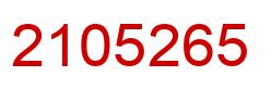 Number 2105265 red image