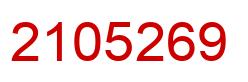 Number 2105269 red image