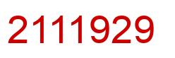Number 2111929 red image