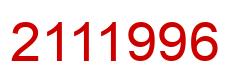 Number 2111996 red image