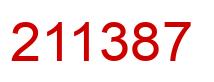 Number 211387 red image