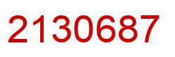 Número 2130687 imagen rojo