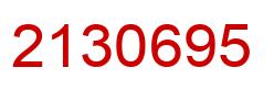 Number 2130695 red image