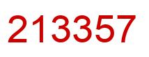 Número 213357 imagen rojo