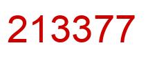 Number 213377 red image