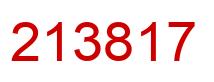 Number 213817 red image