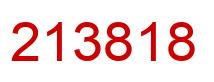 Number 213818 red image