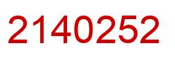 Number 2140252 red image