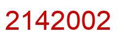 Number 2142002 red image