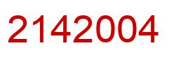 Number 2142004 red image