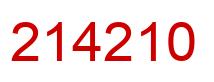 Número 214210 imagen rojo