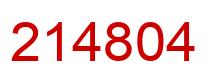 Number 214804 red image