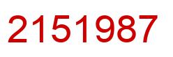 Número 2151987 imagen rojo