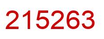 Número 215263 imagen rojo