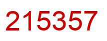 Número 215357 imagen rojo