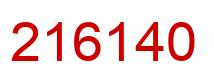Número 216140 imagen rojo
