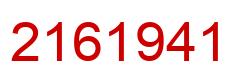 Number 2161941 red image