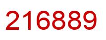 Number 216889 red image