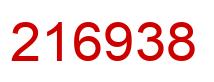 Number 216938 red image