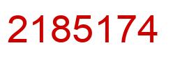 Number 2185174 red image