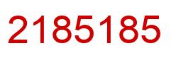 Número 2185185 imagen rojo