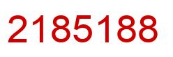 Number 2185188 red image