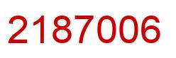 Número 2187006 imagen rojo