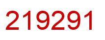 Number 219291 red image