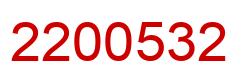 Number 2200532 red image