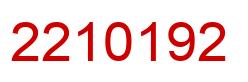 Número 2210192 imagen rojo