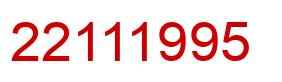 Número 22111995 imagen rojo