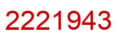 Número 2221943 imagen rojo