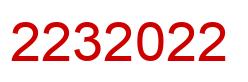 Número 2232022 imagen rojo