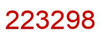 Number 223298 red image
